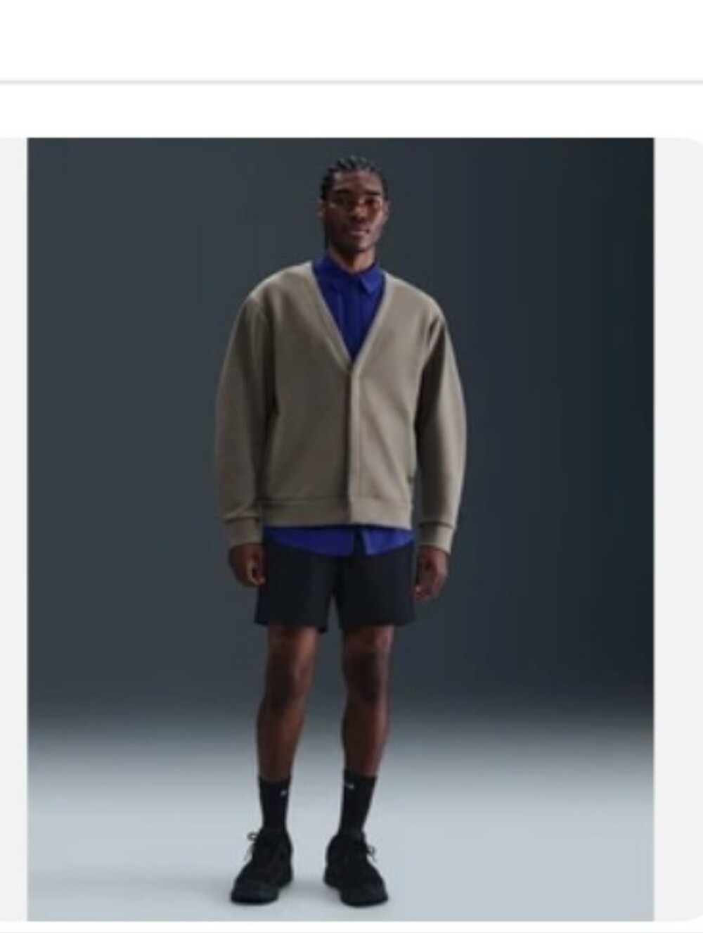 New Nike 24.7 Impossibly Soft Men's Dri-Fit Cardigan 'Cave Stone'